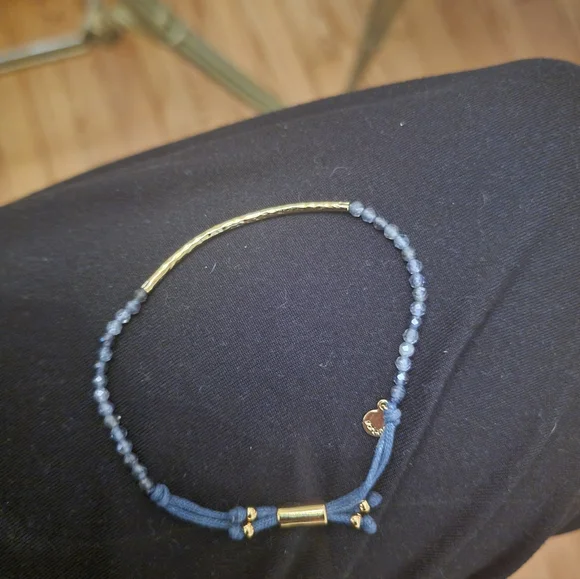 Gorjana Iolite Gold and Blue Beaded Bracelet Set of (2) Bracelets - Picture 3 of 5